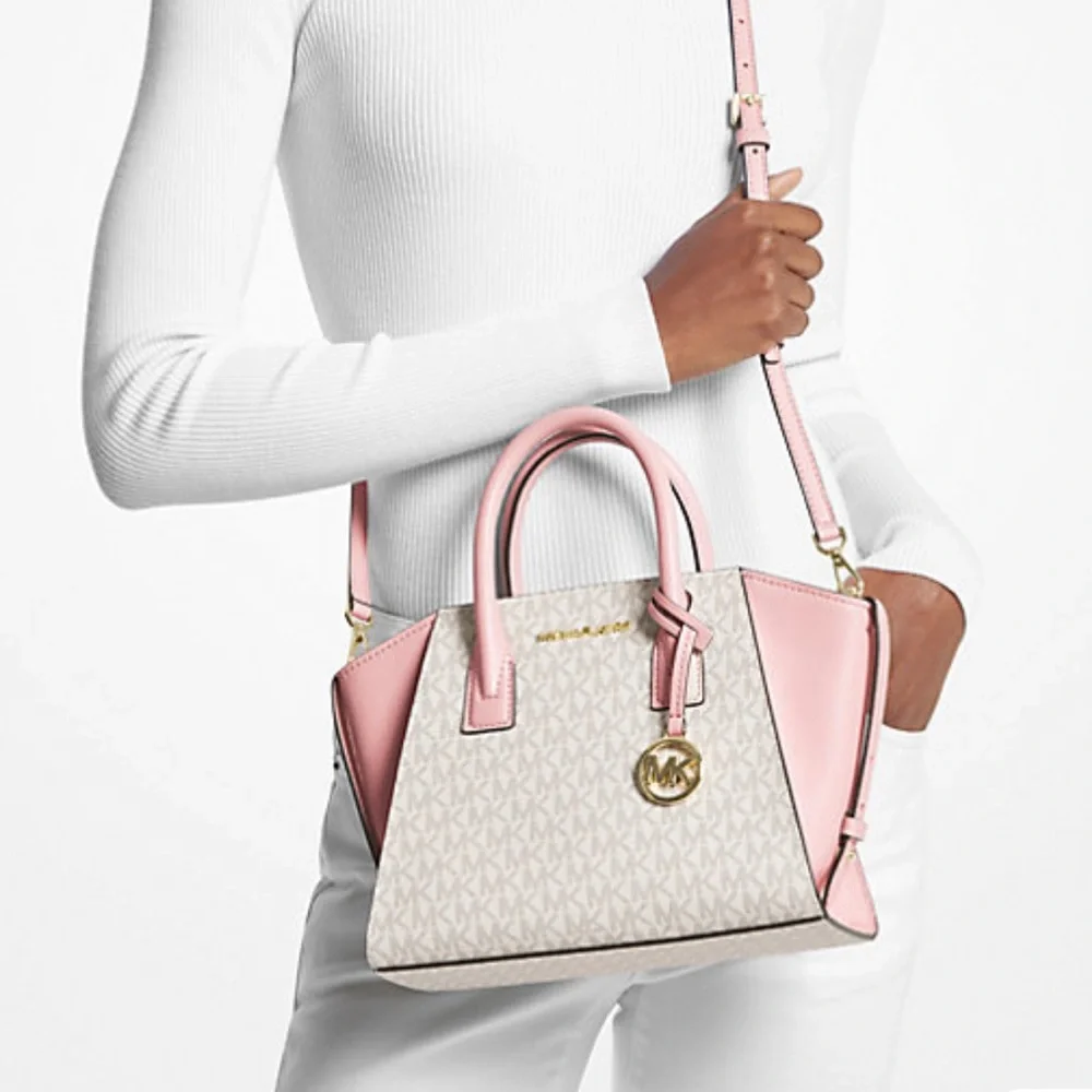 MICHAEL KORS
Avril Small Logo Top-Zip Satchel Powder Blush Multi signature color - Picture 2 of 16
